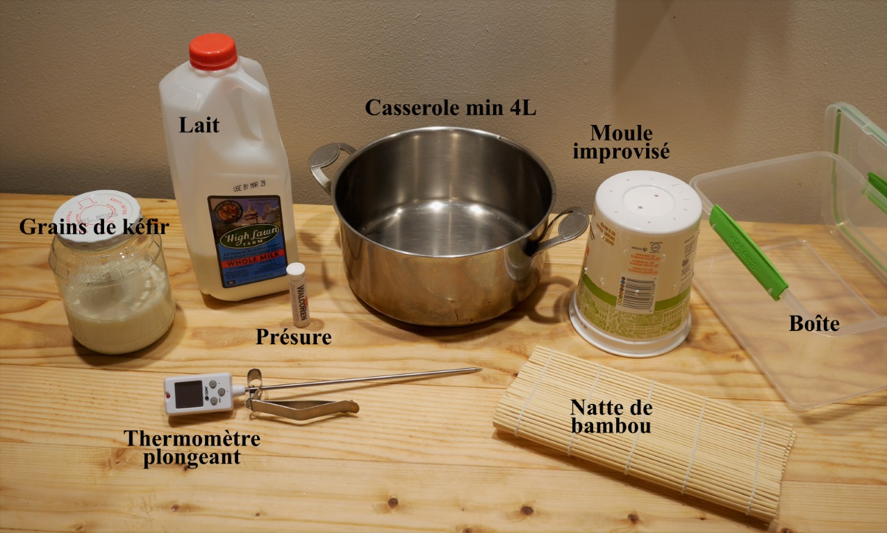 materiel pour faire du fromage à la maison