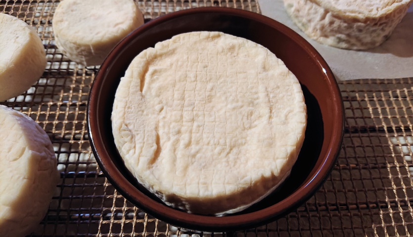 cheese ripening in a ramekin